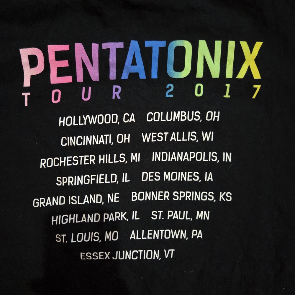 Pentatonix 2017 Tour Black Band Tee - SIZE MEDIUM - Picture 4 of 4